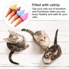 4Pcs Catnip Cat Toys Ice Cream Shaped Pet Chew Bite Kicker Plush Musical Toy for Cat Kitten Kitty