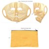GELMAY 3D Gold Moisturizing Face Mask 4Pack - Silicone Facial Mask Sheet - Reusable Face Mask Cover for Women - Facial Patches Wrap for Prevent Evaporation