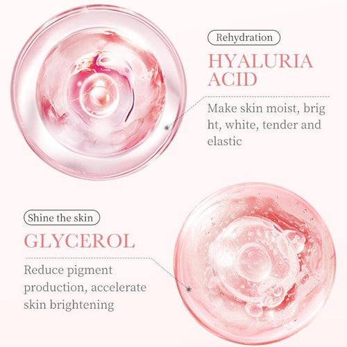 Rose Day Face Cream with Natural Rose Oil, Rose Moisturizing Cream with Hyaluronic Acid, Moisturizing and firming Face Cream, Rose Water Revitalizing Day Cream, Face Moisturizer for dry skin