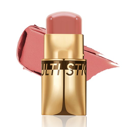 AFGHOUZ 3 In 1 Cream Blush Stick, Multi-Use Blush Makeup Stick For Cheek Eye And Lip, Face Blush Stick Lightweight Moisturizing, Blend Natural Blush