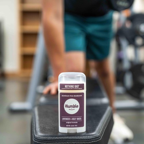 HUMBLE BRANDS Original Formula Aluminum-free Deodorant. Long Lasting Odor Control with Baking Soda and Essential Oils, Lavender and Holy Basil, Pack of 3