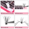 Fenshine Cluster Eyelash Extensions, 280pcs 40D Cluster Eyelashes, 0.07 D Curl Mix 9-16mm Natural False Eyelashes Cluster Soft Individual Lashes DIY Eyelash Extension