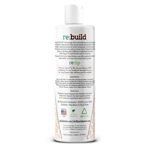 NATURAL Volumizing Shampoo and Conditioner for Hair Growth - DHT Blocking Formula with Biotin for Thinning Hair and Hair Loss Prevention for Men & Women