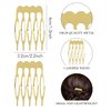 Lawie 20 Pack Bulk 5 Teeth Gold Metal Side Hair Combs Plain Blank Crafting DIY Wire Slide Combs Wedding Bridal Veil Combs Decorative Headpiece French Twist Updo Clip Bun Holder Hair Accessories