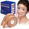 zancony Anti-Wrinkle Tape Facial Myofascial Lift-Smoothes Wrinkles Suits for All Parts of The Face and Neck - Forehead Fines Nasolabial Folds Crow's Feet Necklines etc, 2.5CM*2Rolls