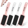HOFASON 4Pcs Pedicure Foot Files Callus Remover with Double Sided, Professional Foot Scrubber for Feet at Home or Salon Care, Can Be Used On Both Dry and Wet Feet for Dead Skin (Pink&White)