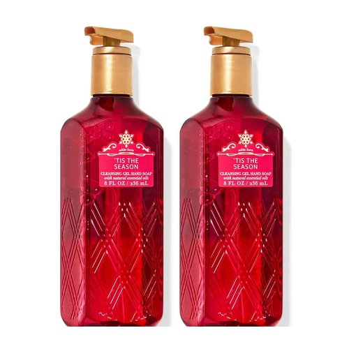 Bath & Body Works Hand Soap, Cleansing Gel, 8 Fl Oz Pack of 2 (Tis The Season)
