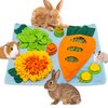 Rabbit Hay Feeder - Interactive Polar Fleece Pet Foraging Mat Toy Indoor for Guinea Pig Bunny Chinchillas Hamster Ferrets Small Aniamls - Anti Slip Feeding Mat Treat Dispenser Machine Washable