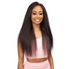 REMY ILLUSION – Clip In 7PC Kinky Straight Hair Extension – Premium Synthetic Fiber – Human Hair Touch – Clip On (NATURAL BROWN)