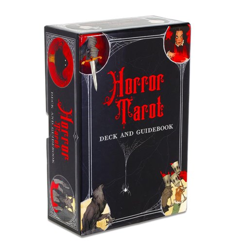 Secret Origins Horror Tarot Card Deck - Bundle with Horror Themed Tarot Deck and Guidebook with Vampires, Werewolves, More Plus Horror Bookmark | Tarot Cards with Guidebook Set