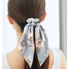 Hair Scarf Scruncheis for Women Knotted Bow Hair Ties Elastic Bands Satin Hair Ribbon Scrunchy Red Ponytail Holder for Women and Girls (Pink)