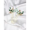 Brihasory Emerald Green Rhinestone Hair Pins Wedding Hair Accessories for Women Handmade Bridesmaid Gifts Bridal Hair Clips Prom Hair Accessory for Girls Headpieces
