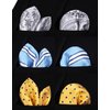 Enlision 3pcs Boys Pre-Tied Neckties & Pocket Square Set Blue Kids Ties for Boys Ties 8-10 Formal Wedding Graduation School Uniforms