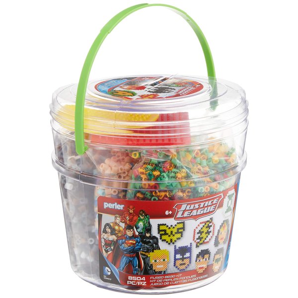 Perler Beads Justice League Fuse Bead Bucket Craft Activity Kit, 8504 pcs