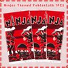 Lilwemen 3 Pieces Ninjas Birthday Party Tablecloth Decorations, Ninjas Theme Party Tablecovers, Ninjas Party Supplies, Ninjas Table Cover for Boys Girls Kids Baby Shower
