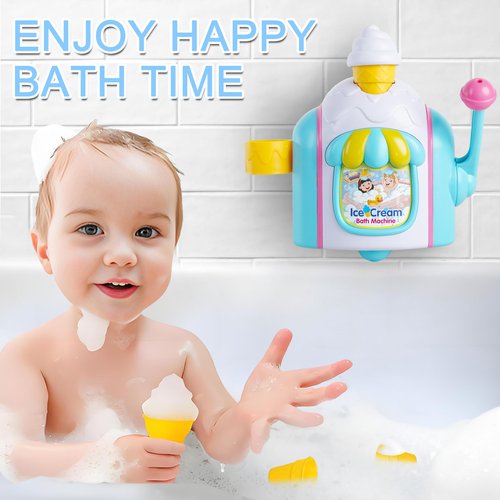 HACOCOLA Bubble Ice Cream Maker Bath Toy for Toddler Kids Age 3-8