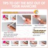 30 PCS Pink French Tip Press On Nails Short Almond,Medium Fake Nails French Nails Press ons,Oval Acrylic Nails Glue on Nails Medium,Natural Short Almond Nails False Nails for Women in 15 Sizes