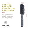 Kent AH11G Airhedz Pro Narrow Pin Hair Brush, Fine Pin Detangler Brush Ideal for Taming and Straightening Non-Scratch for Pain-Free Detangling