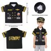 Kyson 7 Pcs Kids Pilot Costume Airline Captain Aviation Costume Dress up Accessories for Halloween Career Day Pretend Play (Set B)