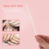 Beavorty 2pcs Stainless Steel Cuticle Pusher Nail Cleaner Remover Cutter Manicure Pedicure Tool for Fingernails Toenails