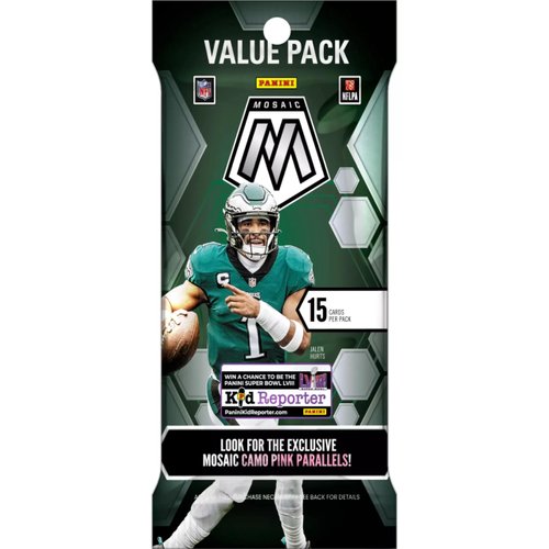 2023 Panini Mosaic Football Card Cello Value Pack - 15 Trading Cards per Pack