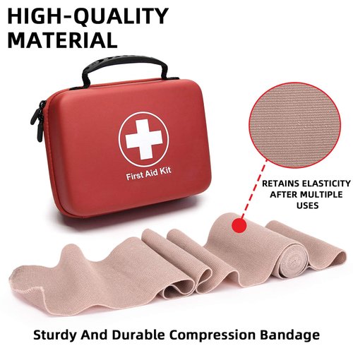 FRESINIDER Elastic Bandage Wrap 8 Pack(4 X 3" + 4 X 4" Wide Rolls) + 48 Clips | Stretch Compression Bandage Stretches up to 15ft | Ideal for Medical, Sports, Sprains, Calf, Ankle & Foot