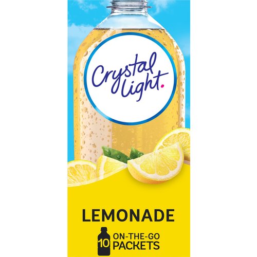 Crystal Light Sugar-Free Lemonade On-The-Go Powdered Drink Mix 10 Count