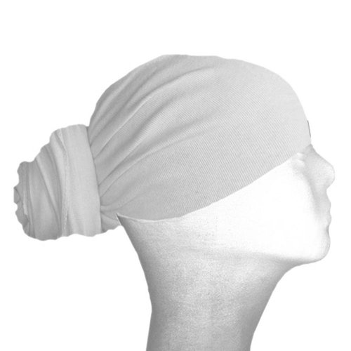 White Designer Head Wrap by JFrassini | 100% Cotton Scarves Bandana
