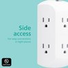 Philips 6-Outlet Extender, 2 Pack, Grounded Wall Tap, Reset Button, Circuit Breaker, Adapter Spaced Outlets, 3-Prong, Quick and Easy Install, Cruise Essentials, UL Listed, White, SPS1462WA/37