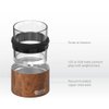 asobu Whiskey Glass with Insulated Stainless Steel Sleeve, 10.5 ounces (Natural Wood)