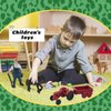 MEMOVAN Realistic Mini Barn Farm Toys Tractor Playset - Plastic Farm Animals Figurines Farm Cake Toppers Farm Figures Farmer Vehicle Toy Truck with Trailer for 3-12 Years Old Kids Boys Girls Toddler