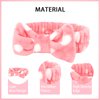 AMCAMI 8 Pack Skincare Headband Spa Headband for Washing Face Makeup Face Wash Headband Bow Headbands for Women Facial Towel Headband Spa Party Supplies for Girls Women