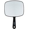 ForPro Professional Collection Premium Hand Mirror with Handle, 6.3" W x 9.6" L, Multi-Purpose Handheld Mirror with Distortion-Free Reflection, Black