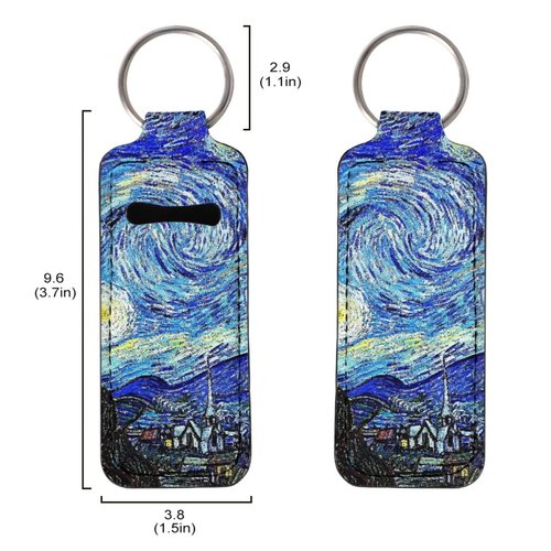 JooMeryer 1 Pack Chapstick Holders Keychains Bag Accessories Lip Balm Holsteror Lipstick Portable Sleeve Pouch for Adult Women Girls,Starry Night