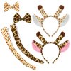 Halloween Giraffe Headband Bow Tie Tail Deer Antlers Ears Hair Hoops Bowtie Animal Fawn Horns Headpiece Hairband Hair Bands Women Christmas Holiday Festival Cosplay Dress Up Birthday Party Accessories