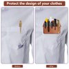 Aidunmis Pocket Protector, 2 Pieces PU Leather Pocket Pen Holder Organizer Pouch for Shirts Lab Coats Pants Pen Sleeve MultiPurpose Pen Pocket Holds Pens Pointers Pencils and Notes Card (Brown, Black)