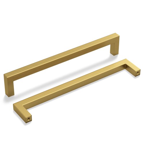 Haliwu 10 Pack Gold Drawer Pulls 8 inch, Brass Cabinet Pulls Gold Handles for Cabinet Gold Kitchen Hardware for Cabinets Brushed Gold Kitchen Handles