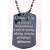 Timothy 3:16 Bible Biblical Verse "All Scriptures ARE God-breathed..." Christ Christian Christianity Logo Symbols - Military Dog Tag Luggage Tag Key Chain Keychain Metal Chain Necklace