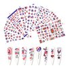 8 Sheets 4th of July Nail Stickers Patriotic Nail Decals 3D Nail Art Stickers Self Adhesive USA American Flag US Heart Star Lips Flame Nail Stickes Memorial Day Independence Day Decorations