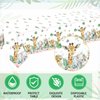 41 PCS Party Animals Birthday Decorations Safari Jungle Theme Birthday Party Supplies Jungle Animals Birthday Plates and Napkins Tablecloth for Girls Wild One Two Birthday