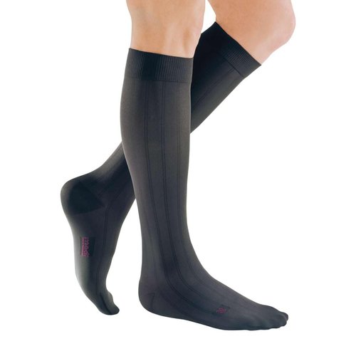 mediven for Men Classic, 20-30 mmHg – Calf High Compression Stockings, Closed Toe Leg Circulation for Men, Compression Dress Socks, Leg Support Compression Coverage, IV, Grey