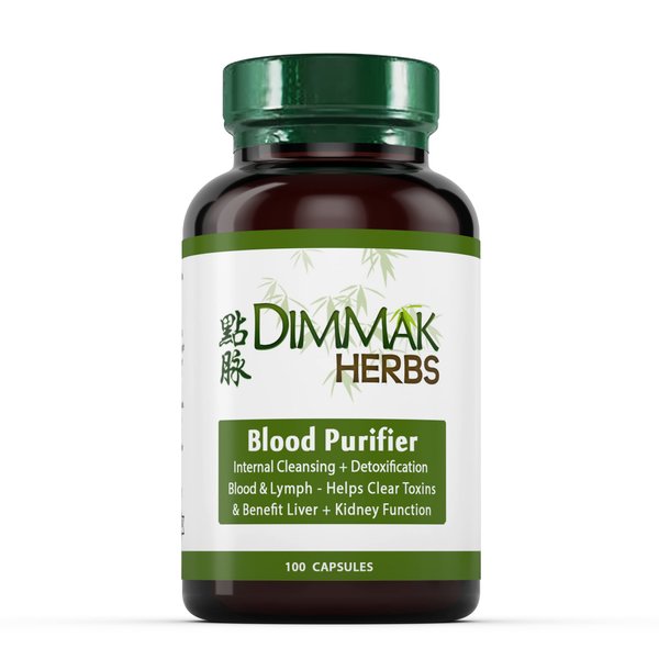 Dimmak Herbs Blood Purifier for Internal Cleansing & Detoxification + Benefits Liver and Kidney Function | Lab Tested Herbal Supplement 100 Capsules