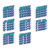 STIFFIE Techtron Seafoam Green/Purple 3" Alpha-Numeric Registration Identification Numbers Stickers Decals for Boats & Personal Watercraft