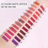 BINGBRUSH Super Stay Matte Longwear No-Budge Liquid Lipstick Makeup,Highly Pigmented Color and Instant Shine, Cheeky, Soft Matte Lip Cream Lightweight Lipgloss (05#&08#, Pack of 2)