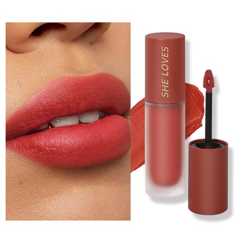 Matte Lipstick Lip Mud, Waterproof Long Lasting Smudge Proof Velvet Lip Stains, Mist Colour Non-Stick Cup Not Fade Lip Gloss, High Pigment Multi-Purpose Lip Mud for Lip and Cheek (#05 Gauze Nude Rose)
