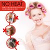 Hair Curlers Rollers, 12Pcs Hair Rollers Hair Curlers Self Grip Holding Rollers with 12 Pcs Hair Clips for Long Medium Short Thick Fine Thin Hair Bangs Volume