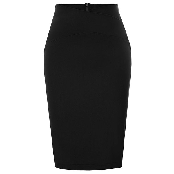 GRACE KARIN Black Skirts for Women HIPS-Wrapped Office Skirt Elegant Work Pencil Skirt XXL