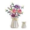 Chodia Flower Bouquet Building Blocks Sets Pink Rose Bricks with Vase Creative Toys Kits Birthday Anniversary for Adults Women Girlfriends Old Kids 6-12 8-12 (413PCS)