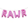 ROAR RAWR Dinosaur Tyrannosaurus Animal balloons for Birthday Party baby shower Decoration Kit Inflatable party supplies decorations gift kids and adults (RAWR Rose Red)