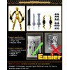 T13 (Assembly Completed) 3D Printed Action Figure,Dummy 13 Robot Action Figure, T13 Collectible Action Figure Articulated, for Collectors Desktop Decorations, muñeco de acción (Gold Black)